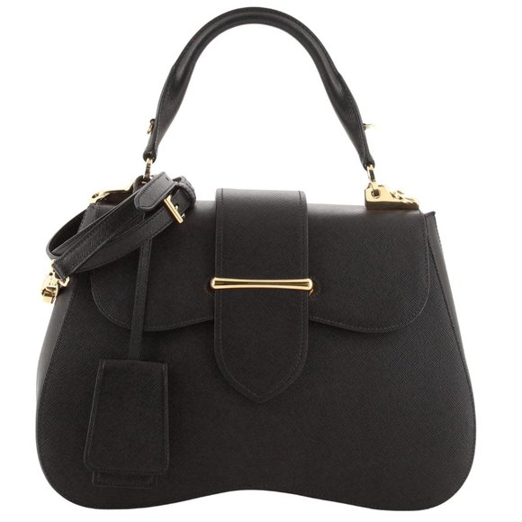PRADA BLACK HANDBAG - Picture 1 of 8